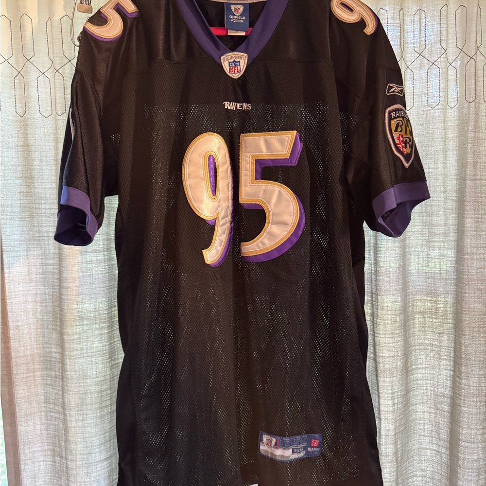 Reebok Baltimore RAVENS Johnson #95 Black & Purple NFL Jersey